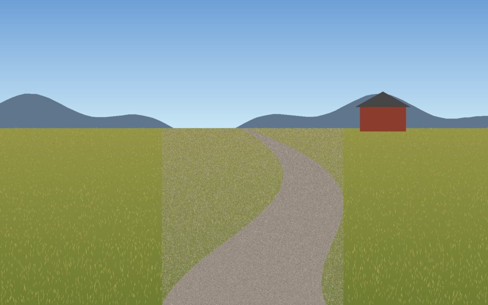Sample photo: new gravel driveway up to an acreage